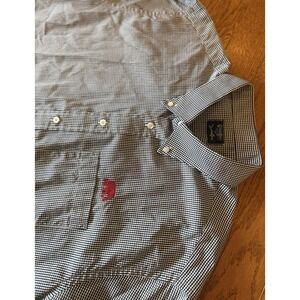 Gitman Bros Shirt Mens XXL Grey Gingham Check LS Button USA Alabama Crimson Tide
